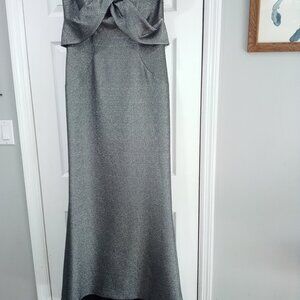 Woman's Dress Cameron Blake Gunmetal Size 14 Style 220647.